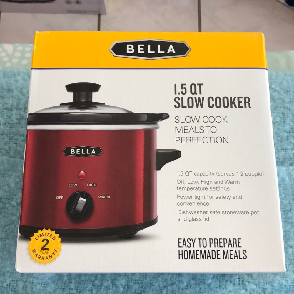 Bella 1.5Qt slow cooker slow cook meals to perfect
